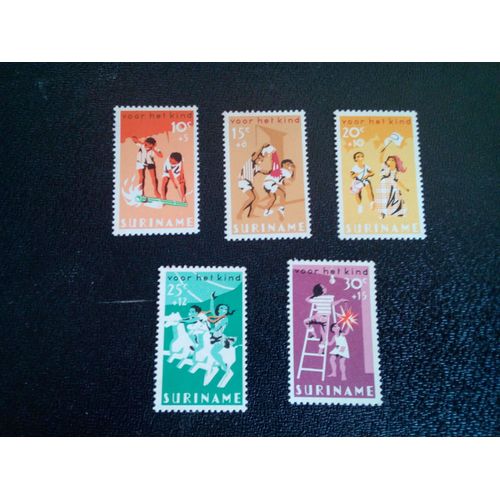 Timbre Suriname Yt 445 A 449 Séries: Protection De L'enfance 1966 ( 081004 )