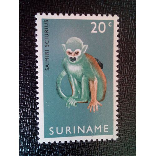 Timbre Suriname Yt 497 Singe Écureuil Commun (Saimiri Sciureus) 1969 ( 081004 )