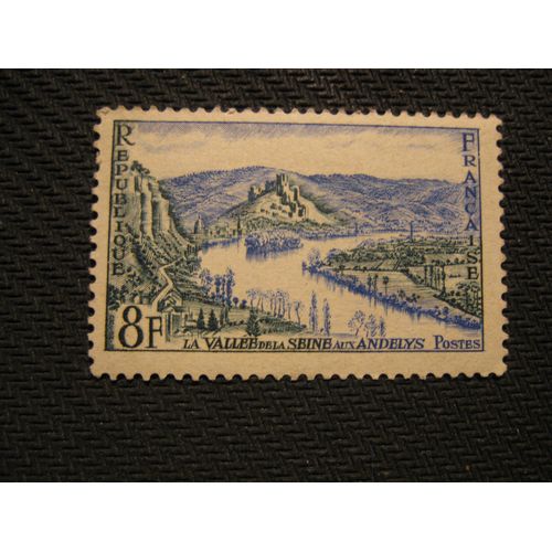 Timbre "La Vallée De La Seine Aux Andelys Et Château Gaillard" 1954 - Y&t N° 977