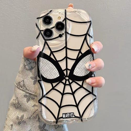 Coque De Téléphone En Gel De Pton Spider Man Cartoon Pour Iphone Marvel Cool Dazzling 13 Pro Max 15 Pro 14 Plus Xs Max 11 12 Pro 8 Plus