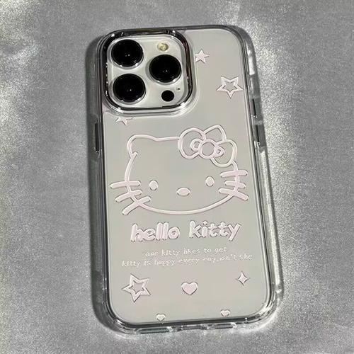 Sanurgente-Coque De Téléphone Anti-Chute Plein Écran Lovely Hello Kitty Cat Star Chart Iphone 15 14 13 12 11 Pro Max Xs Poly 7 8 Plus