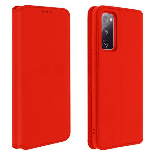 Housse Samsung Galaxy S20 Fe Folio Portefeuille Fonction Support Rouge