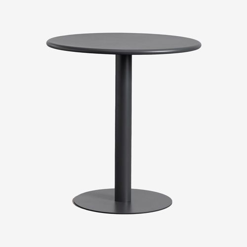Table De Salle À Manger Ronde En Métal (Ø70 Cm) Mizzi Gris Graphite