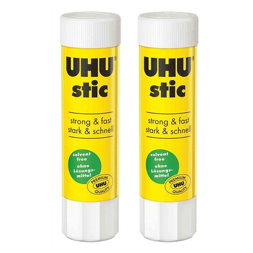 Uhu Lot De 2 Bâtons De Colle, Sans Solvants, 8,2 G, Avec Capuchon
