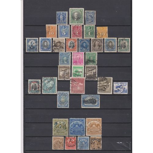 36 Timbres Chili Obliteres & Neuf* De 1878 À 1956