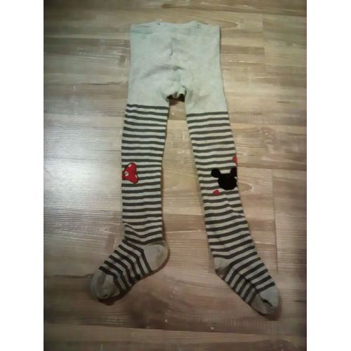 Collant Rayures Grises Minnie 4/5 Ans