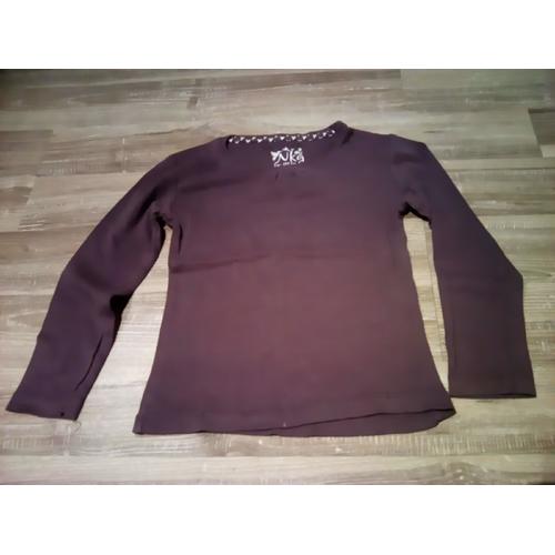 Tee-Shirt Manches Longues Uni Violet Nky 8 Ans