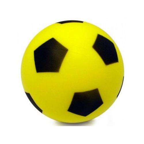 Ballon Foot En Mousse Jaune 20 Cm - Pour Interieur ou Exterieur - Taille 5  - Football - Enfant - Jeu Balle Soft - Sport
