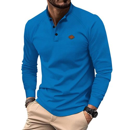 Polo Homme De Sport À Écusson Business Golf Tennis Fit Grande Vêtements Masculin Wx55