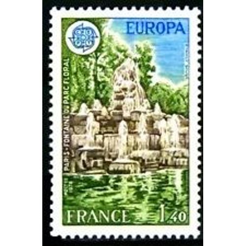 Timbre France 1978 Neuf ** Yt N° 2009 Fontaine Du Parc Floral De Paris