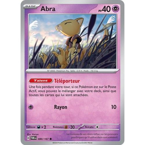 Carte Pokémon - Abra - 080/167 Mascarade Crépusculaire Sous Sleeve - Choupine50