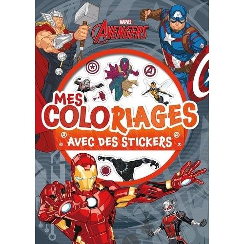 Mes Coloriages Avec Des Stickers Avengers