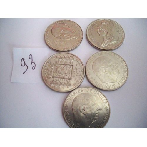 Flh93 Piece De 1 Franc Commemorative 1988.1992.1995.1996