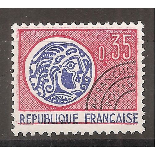 Préo 127 (1964) Préoblitéré Monnaie Gauloise 0f35 Carmin Et Bleu N** (Cote 1,5e) (0900)