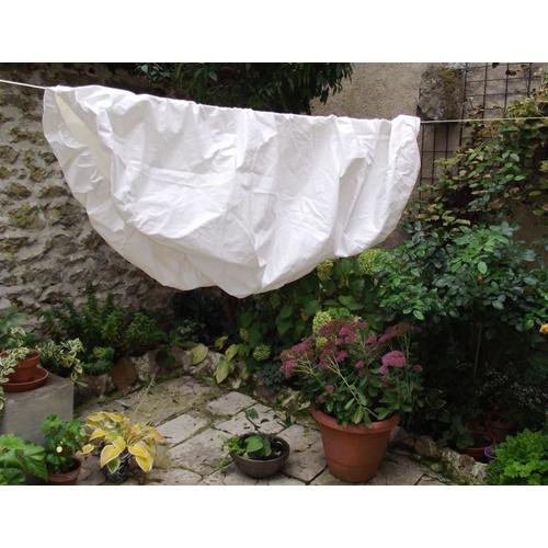 Protège Table Imperméable Et Dessus Polyester Blanc Pour Table Ronde De Diamètre 140cm