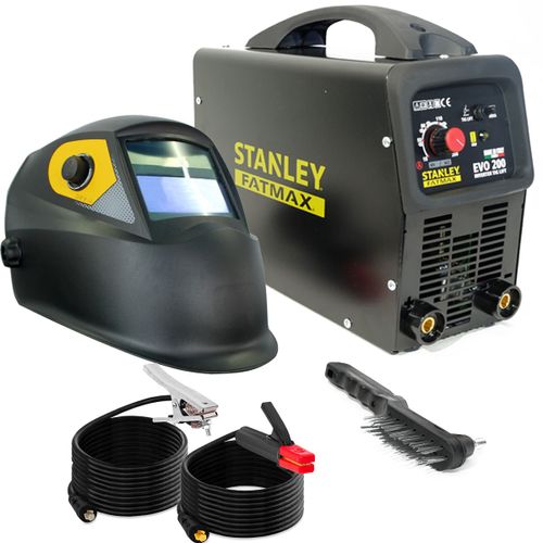 Poste ? souder EVO200 STANLEY FATMAX MMA + TIG + Cagoule Stanley Automatique 9/13 Facteur de marche 60%