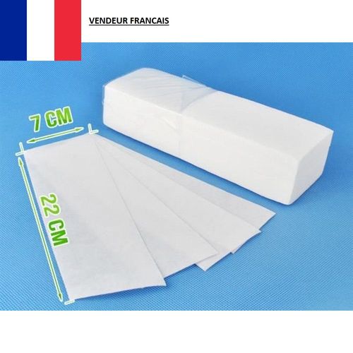 100 Bandes D'épilation Non Tissées Pour Cire Jetable Pour Épiler Le Corps 22 X 7 Cm 