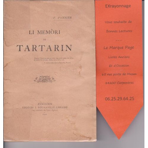 Li Memori De Tartarin - Les Memoires De Tartarin - Edition Originale Tiree A 300 Exemplaires