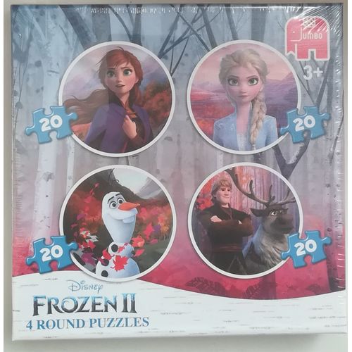 Puzzle Rond - Frozen Il - 4 X 20 Pièces