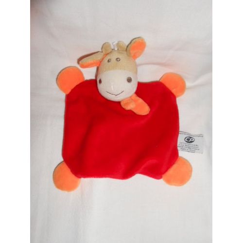 Cp International Malice Et Bulle Peluche Doudou Plat Carre Vache Girafe Rouge Écharpe Orange