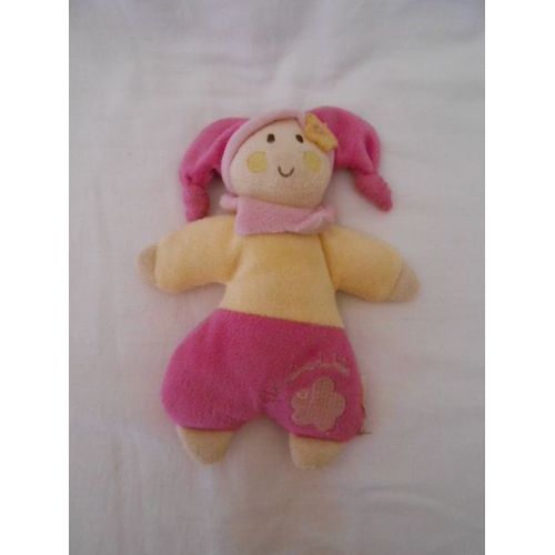 Doudou Lutin Un Reve De Bebe Cmp Eveil Et Tendresse Rose Violet Fleur Jaune Grelot