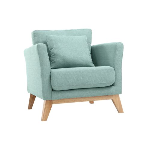 Fauteuil Scandinave Déhoussable Vert Lagon Oslo