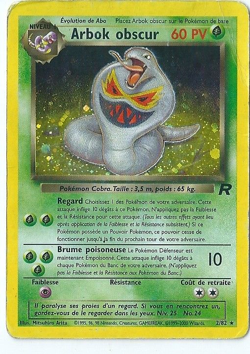 Pokemon - Team Rocket - Arbok Obscur - 2/82 - 60pv - Rare/Holo