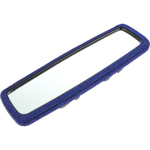 Bleu 4 Pièces Rétroviseur Miroir Intérieur De Voiture Miroir De Voiture Ornement De Voiture Garniture De Voiture Décoration Accessoires De Voiture Bling Diamant Auto Strass