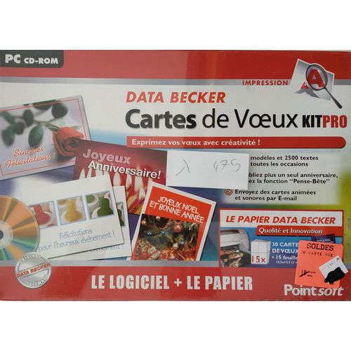 Logiciel + Papier Pour Cartes De Voeux Data Becker
