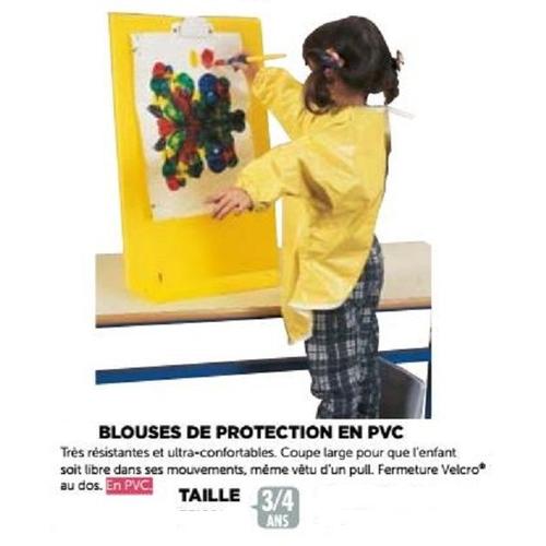 Tablier Blouse De Protection Enfant En Pvc Jaune