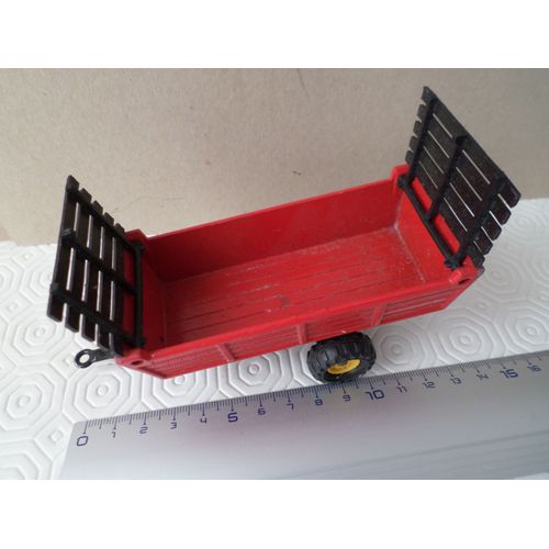 Remorque Agricole Rouge Ridelles Noires-Majorette