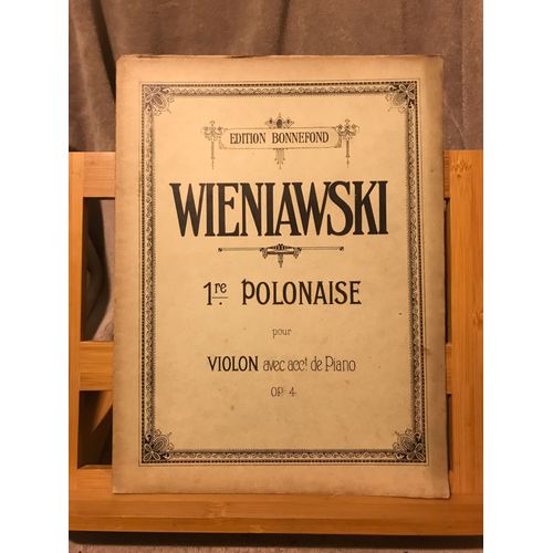 Wieniawski 1re Polonaise Pour Violon Et Piano Op. 4 Partition Éditions Bonnefond