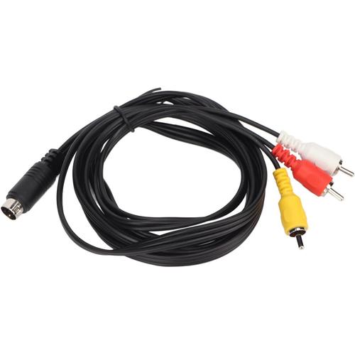 Mini Câble RCA DIN 9 Broches à 3, plaqué Mâle à Mâle, avec Signal Clair, Cordon Composite Son Vidéo pour Moniteur de Récepteur AV TV