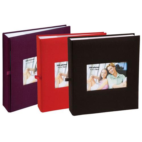 Lot De Trois Albums ? Pochettes Square Pour 200 Photos 11.5x15 - Violet Vert Noir