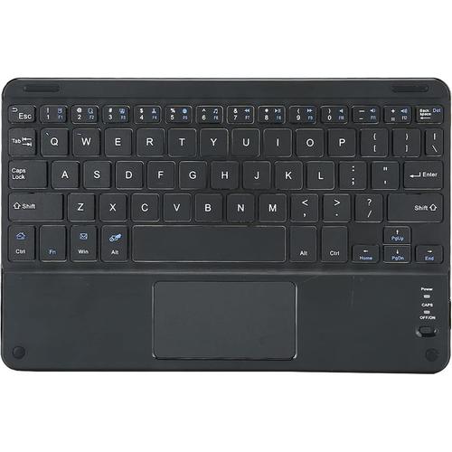 Clavier Bluetooth sans Fil, Clavier Portable Mince, Clavier Universel, Petit Clavier, avec Pavé Tactile Intégré, Conception de Pieds, pour Ordinateur Portable, Ordinateur, Bureau