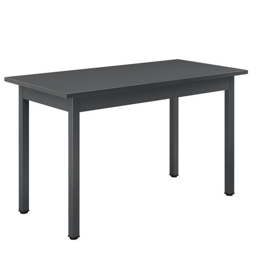 Table De Salle À Manger Table De Cuisine Bureau Mdf Mélaminé Acier Revêtu Par Poudre 120 Cm X 60 Cm X 75 Cm Gris Foncé [En.Casa]