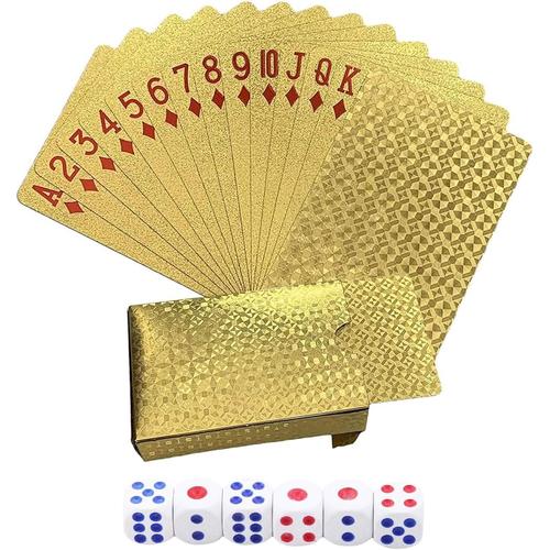 Jouer Aux Cartes,Cartes Poker Plastique,Cartes À Jouer,24k Gold Poker Jeu Deck Deck,Jeux De Cartes À Jouer,Playing Cards Plastique,Pvc Poker Cartes,Pour Fêtes,Jeux,Voyages,Pique-Niques