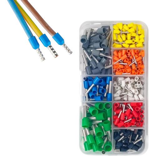 Kit de 400 Cosses de Fil,Ensemble de Manchons Isolés,Embouts de Câble Isolés,Connecteurs de Câble,Isolés Gaines D'extrêmité de Cables,Outil de Cosses de Fil pour Pince à Sertir