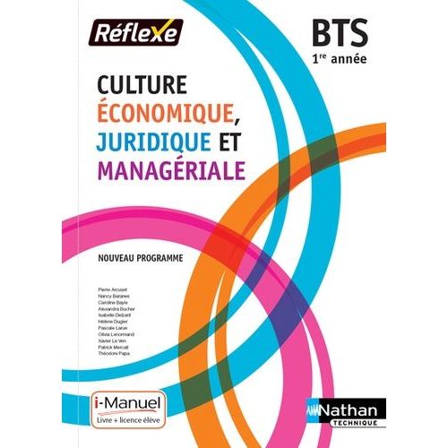 Culture Économique, Juridique Et Managériale Bts 1re Année