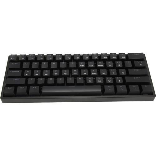 Clavier de Jeu Mécanique à 61 Touches, Commutateur Bleu, Rétroéclairage RVB, Câble de Touches Amovible, Réponse Rapide pour Ordinateur Portable, PC, Mac (Noir)