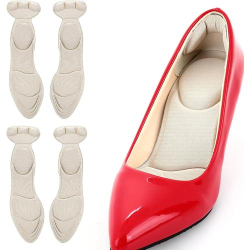 Lot De 2 Paires De Semelles Intérieures À Talon En Éponge Respirante Et Confortable Pour Femme - Coussinets De Talon Haut Pour Femme - Chaussures Amples - Douleur Du Métatarse