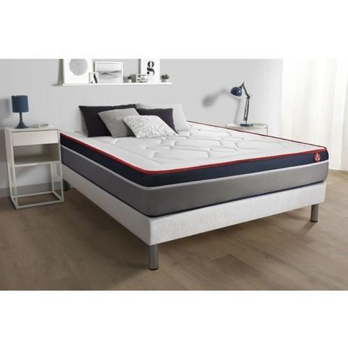 Matelas 140x190cm Vital Ergo Ressorts Ensachés + Mémoire De Forme Maxi Épaisseur 7 Zones De Confort