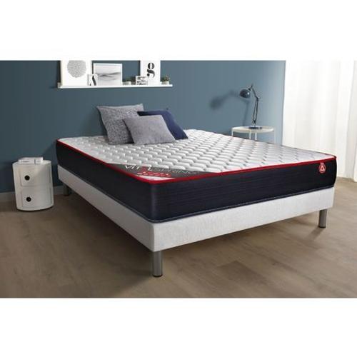 Matelas Vitalspring 140x190 Ressorts Ensachés 3 Zones Ultra Épaisseur