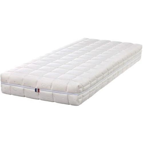 Matelas Face Hiver Latex 78 Kg/M3 140x190 X 24 Cm Souple - Noyau Poli Lattex Hr Haute Densité - Déhoussable Housse Lavable - 7 Zones De Confort