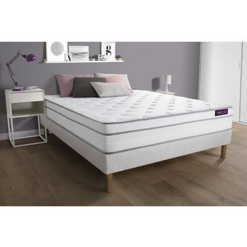 Matelas 140x200 Memo Luxe Ressorts Ensachés + Mémoire De Forme 5 Zones De Confort Maxi Épaisseur