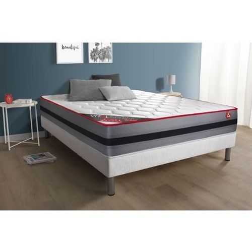 Matelas Vitalspring Recover 140x200 Ressorts Ensachés, Visco 7 Zones Maxi Épaisseur