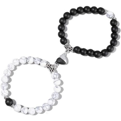 2 Pièces Couple Bracelet Magnétique Attraction Mutuelle Aimant Amitié Bracelet Femmes Hommes Cadeaux