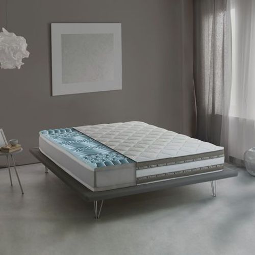 Matelas Mémoire De Forme + Gel Climatisé 80 X 200 - H 27 - 9 Zones - Amovible - Dureté Moyenne