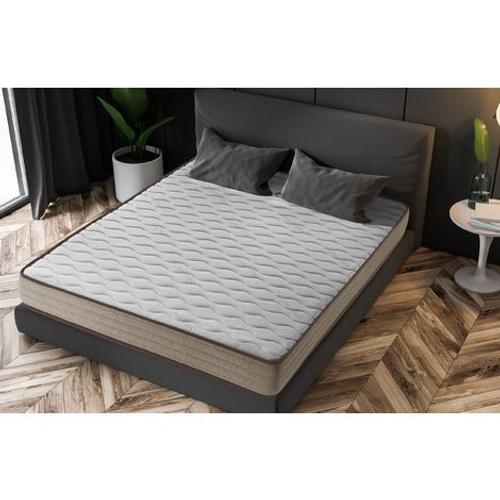 Matelas Ergonomique Therapy Bamboo Extra Ferme À Mémoire De Forme 21 Cm - Bamboo Deluxe 90x190 - Beige Et Marron