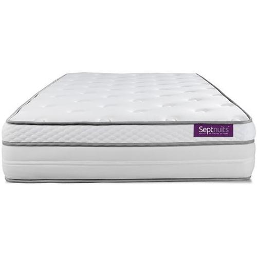 Matelas 90x200 Memo Luxe Ressorts Ensachés + Mémoire De Forme 5 Zones De Confort Maxi Épaisseur